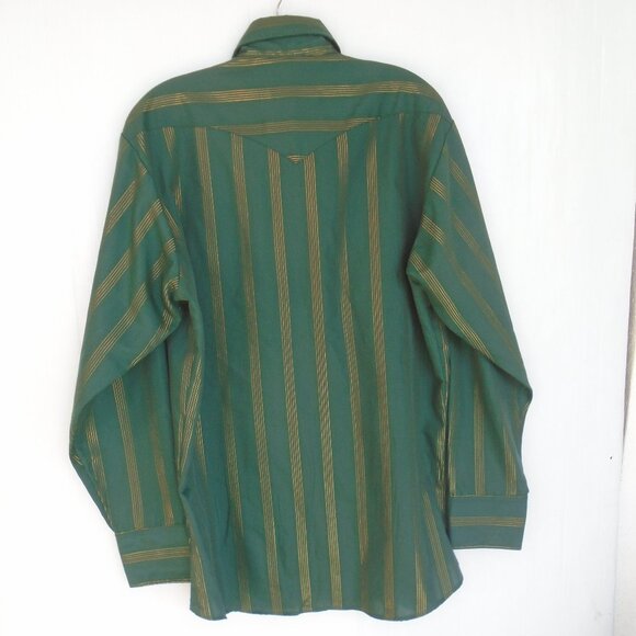 Ranch and Town by Panandle Slim Mens Shirt Size XL Green - Picture 3 of 6